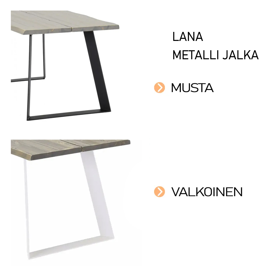 Lana lankkupöytä mäntykannella - Metallijaloilla - Image 9