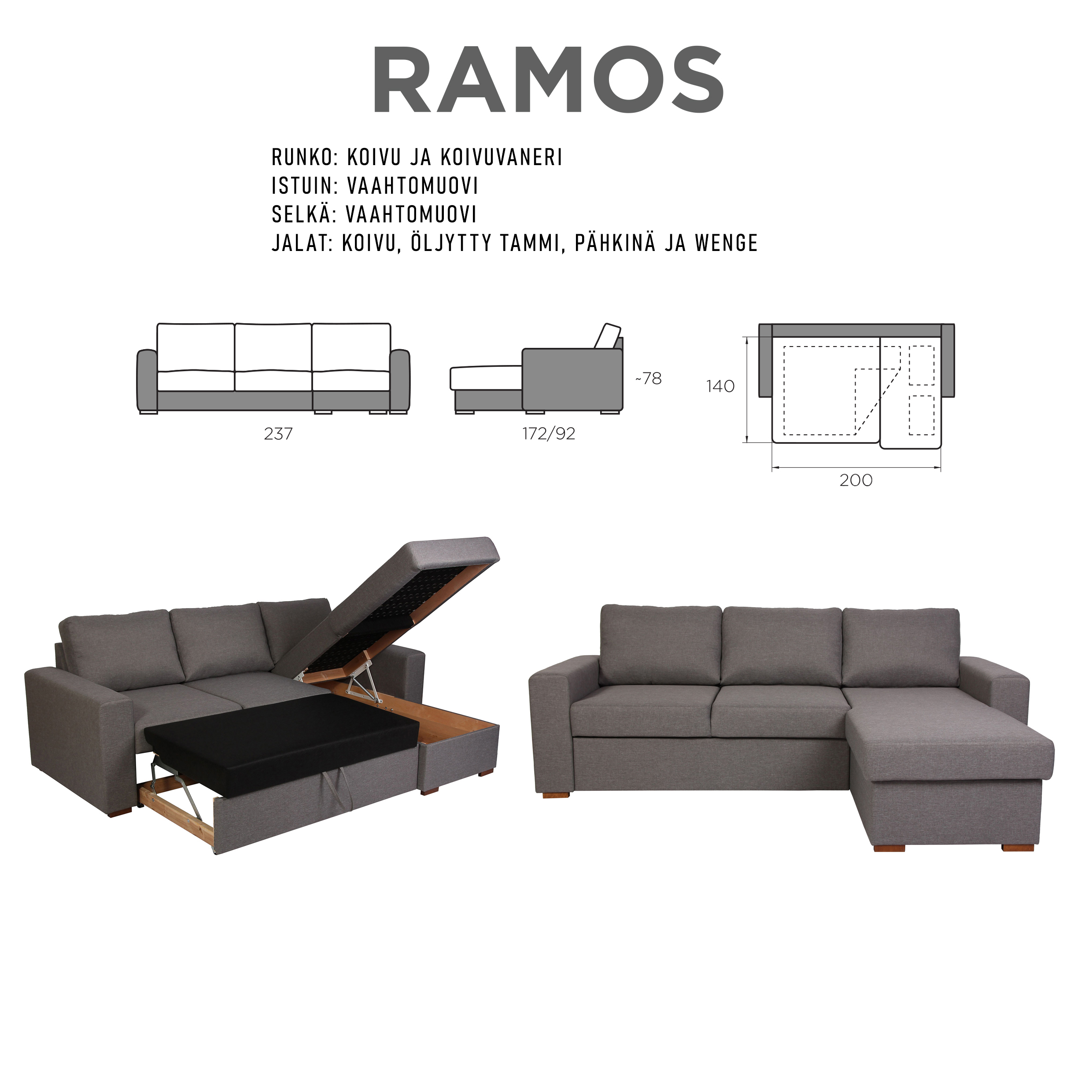 Ramos+ vuodedivaanisohva - Image 3
