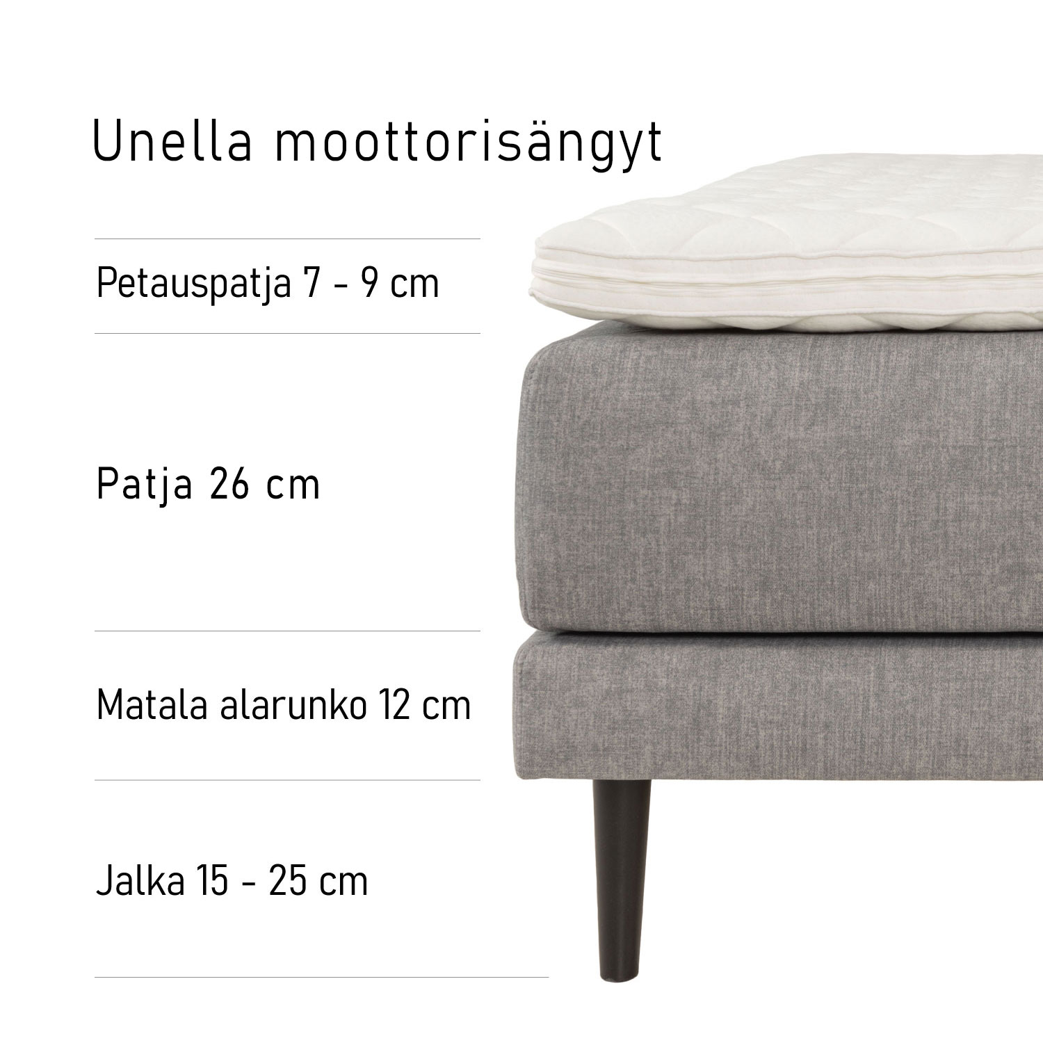 Noronen Unella moottorisängyt, parisänkykoot 160-200cm - Image 25