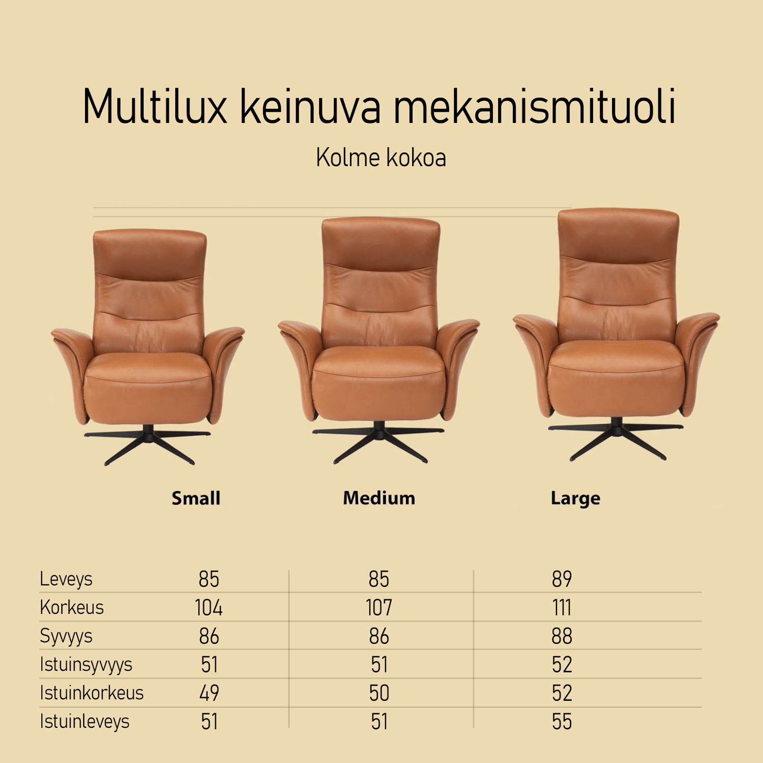 Multilux keinuva mekanismituoli - Nahkaverhoilulla - Image 9
